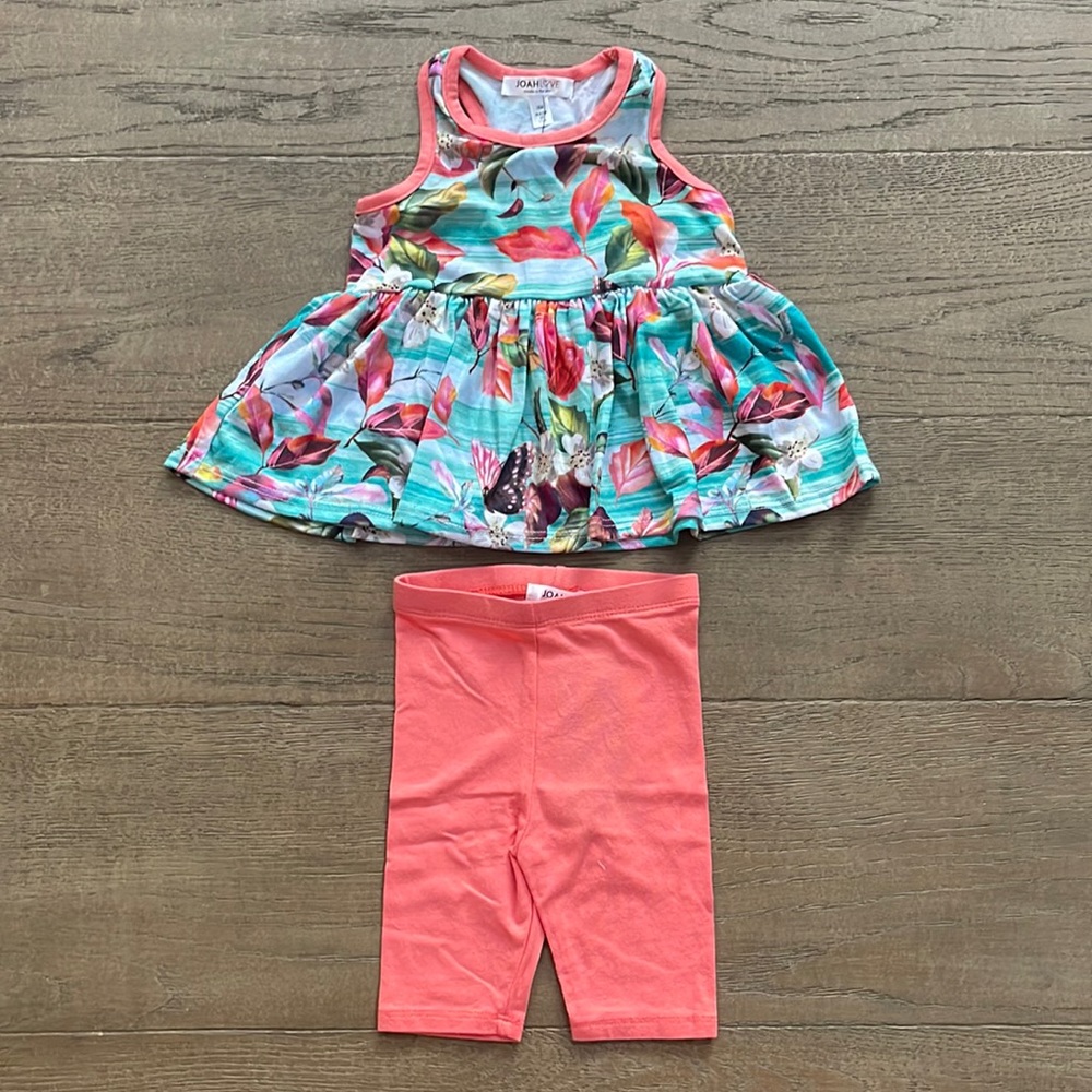 Joah Love Baby Tank Set, Floral, NWT